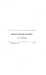 Cover of Geology of the Cape Cod District