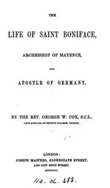 Cover of The life of saint Boniface