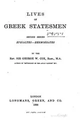 Cover of Lives of Greek Statesmen: Second Series