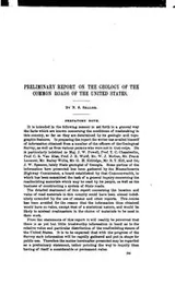 Cover of Preliminary Report on the Geology of the Common Roads of the United States