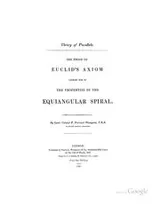 Cover of Theory of Parallels: The Proof of Euclid's Axiom Looked for in the Properties of the Equiangular ..