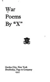 Cover of War Poems by "X."
