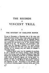 Cover of The Records of Vincent Trill of the Detective Service