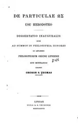 Cover of De particulae os usu Herodoteo