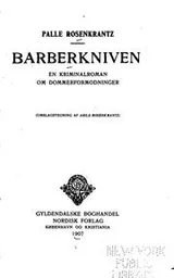 Cover of Barberkniven; en kriminalroman om dommerformodninger