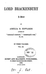 Cover of Lord Brackenbury: novel