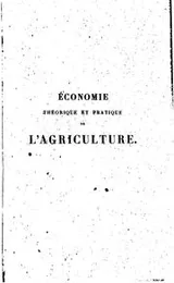 Cover of Économie théorique et pratique de l'agriculture
