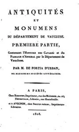 Cover of Antiquités et monumens du département de Vaucluse..