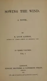 Cover of Sowing the wind