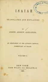 Cover of Isaiah translated and explained