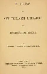 Cover of Notes on New Testament literature and ecclesiastical history