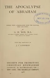 Cover of The Apocalypse of Abraham
