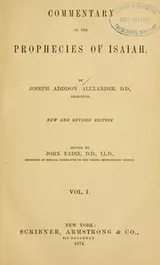 Cover of Commentary on the prophecies of Isaiah