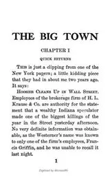 Cover of The big town