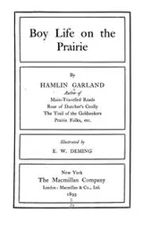 Cover of Boy life on the prairie