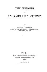 Cover of The memoirs of an American citizen