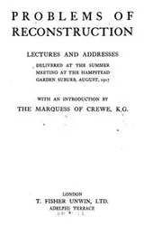 Cover of Problems of reconstruction
