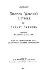 Cover of Richard Wagner's letters to August Roeckel
