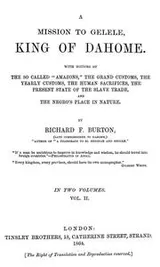 Cover of A mission to Gelele, King of Dahome
