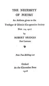 Cover of The necessity of poetry