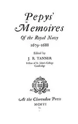 Cover of Pepys' Memoires of the Royal Navy, 1679-1688