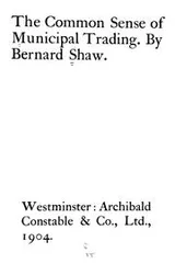 Cover of The Common Sense of Municipal Trading