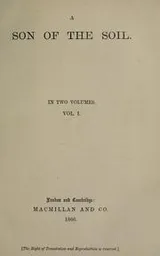 Cover of A son of the soil