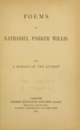 Cover of Poems of Nathaniel Parker Willis