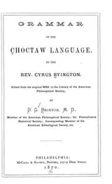 Cover of Grammar of the Choctaw language