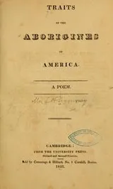 Cover of Traits of the aborigines of America
