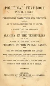 Cover of A political text-book for 1860