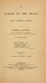 Cover of The school of the heart, and other poems