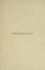 Cover of Explosives