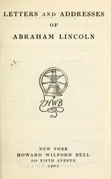 Cover of Letters and addresses of Abraham Lincoln