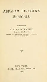 Cover of Abraham Lincoln's speeches