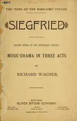 Cover of Siegfried; second opera of the Rhinegold trilogy