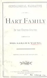 Cover of Genealogical narrative of the Hart family in the United States