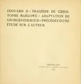 Cover of Edouard II, tragédie de Christophe Marlowe