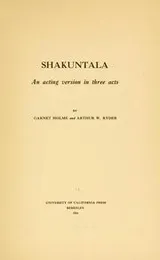 Cover of Shakuntala ...