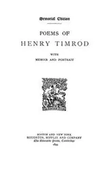 Cover of Poems of Henry Timrod
