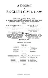 Cover of A Digest of English civil law