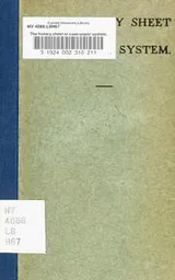 Cover of The history sheet or case-paper system