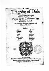 Cover of The tragedie of Dido Queene of Carthage