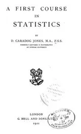 Cover of A first course in statistics