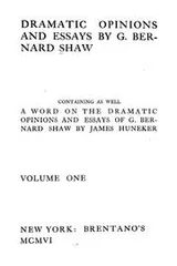 Cover of Dramatic opinions ans essays with a apology