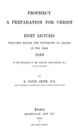 Cover of Prophecy a preparation for Christ