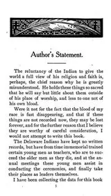 Cover of The ancient religion of the Delaware Indians and observations and reflections