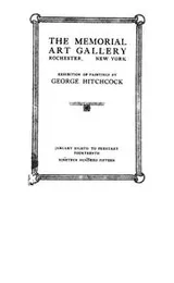 Cover of Exhibition of paintings by George Hitchcock