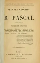 Cover of Oeuvres choisies de B. Pascal