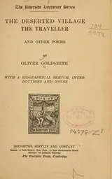 Cover of The deserted village, The traveller, and other poems